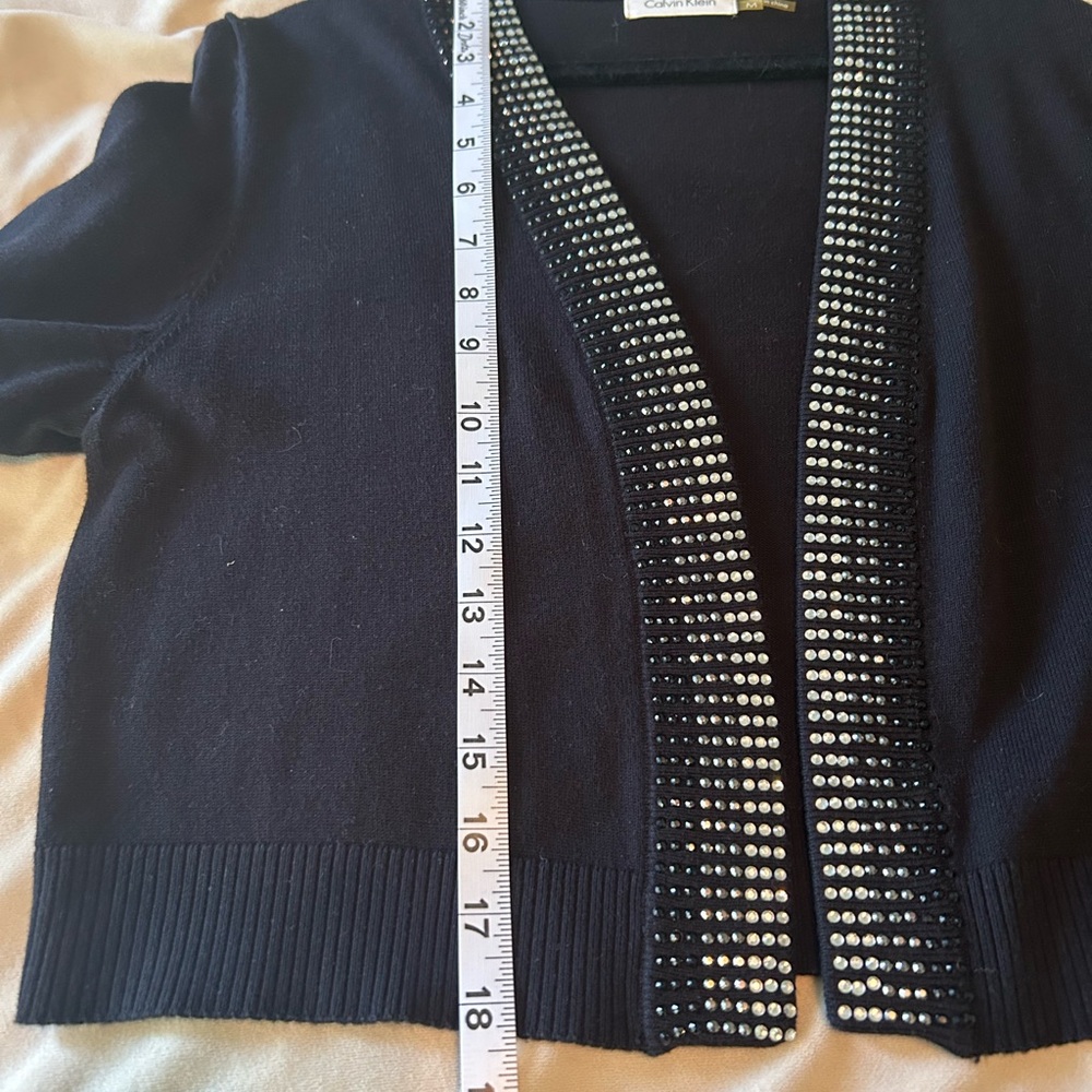 Calvin Klein Black Cardigan with Silver Details - Picture 5 of 6
